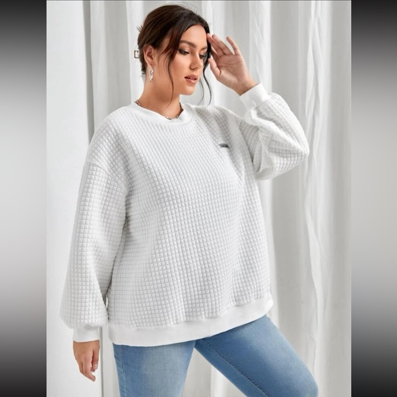 SHEIN Plus letter graphic sweatshirt - Picture 4 of 6